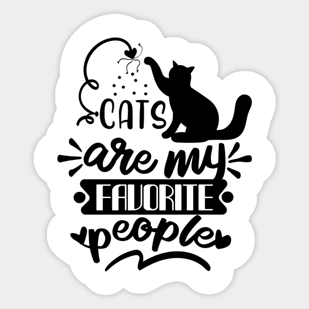 Cats Gift Kitten Cat Lover Sticker by Foxxy Merch